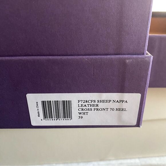 Studio Amelia Crossfront 70 Heels shoes white strappy wedding party Revolve 9 - Picture 9 of 16